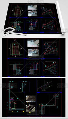 精品现代楼梯CAD施工图设计平面图下载与应用指南